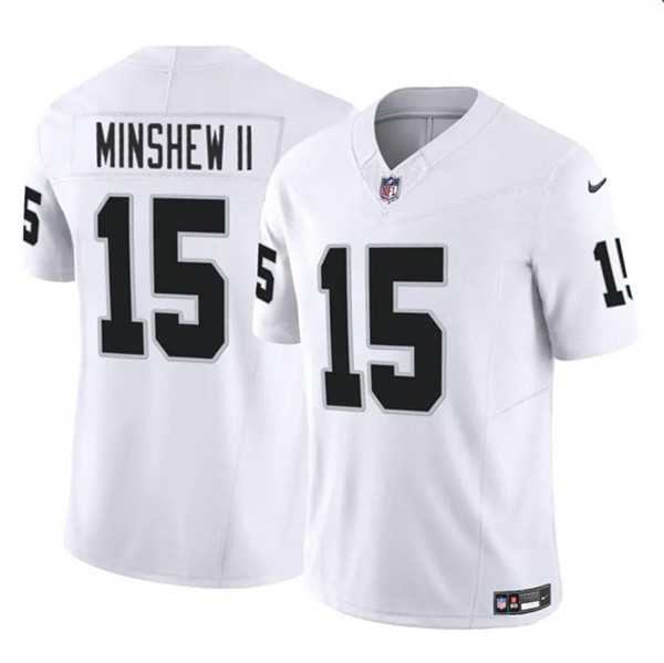 Youth Las Vegas Raiders #15 Gardner Minshew II White 2024 F.U.S.E. Vapor Untouchable Stitched Jersey Dzhi